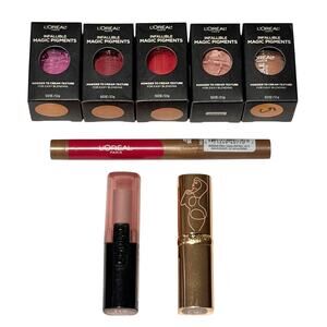 NEW L’Oreal Lip Lot of 8 – Infallible Magic Pigments, Lipsticks & Crayon